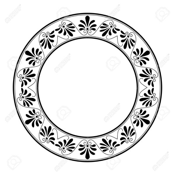 Круговой орнамент на тарелке