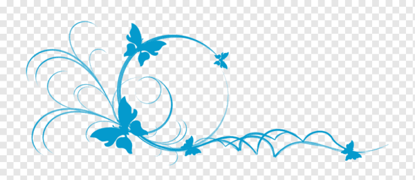 Голубые узоры на прозрачном фоне