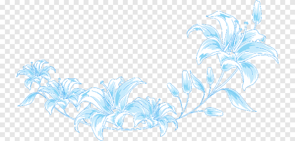 Бирюзово-синие узоры на прозрачном фоне