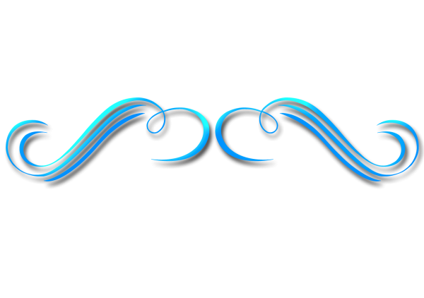 Синий узор на прозрачном фоне