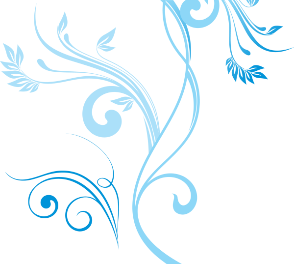 Голубой орнамент на белом фоне