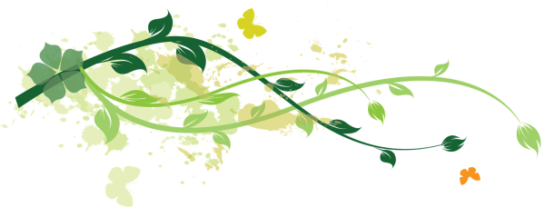 Зеленые узоры на прозрачном фоне