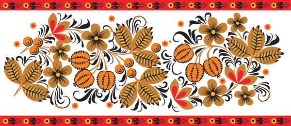 Хохломская роспись вектор