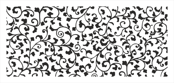 Растительный орнамент черно белый