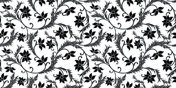 Черные узоры на белом фоне