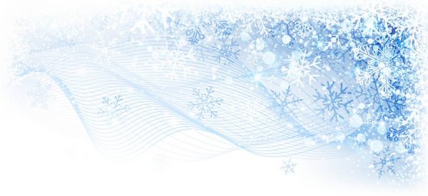 Зимний орнамент на прозрачном фоне