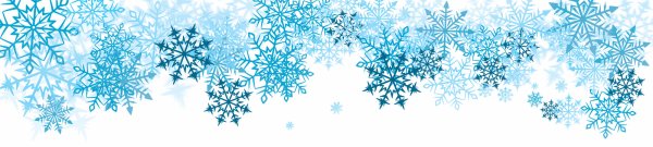 Бордюр из снежинок на прозрачном фоне