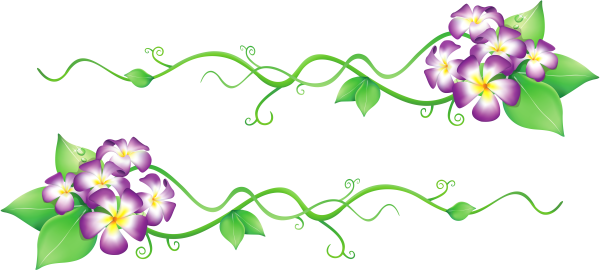 Весенний орнамент на прозрачном фоне