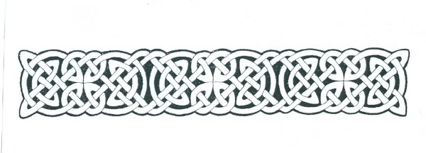 Славянская вязь тату браслет