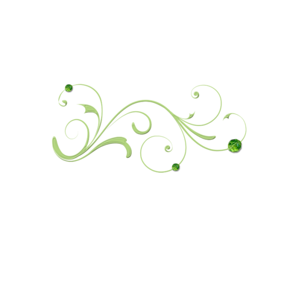 Орнамент завитки зелёный