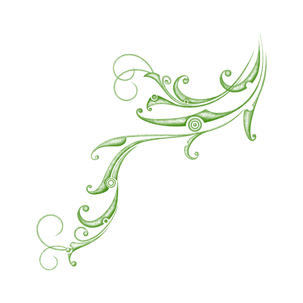 Растительный орнамент на прозрачном фоне