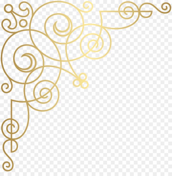 Золотые узоры по углам