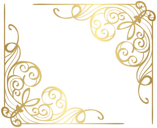 Вензель угловой золотой