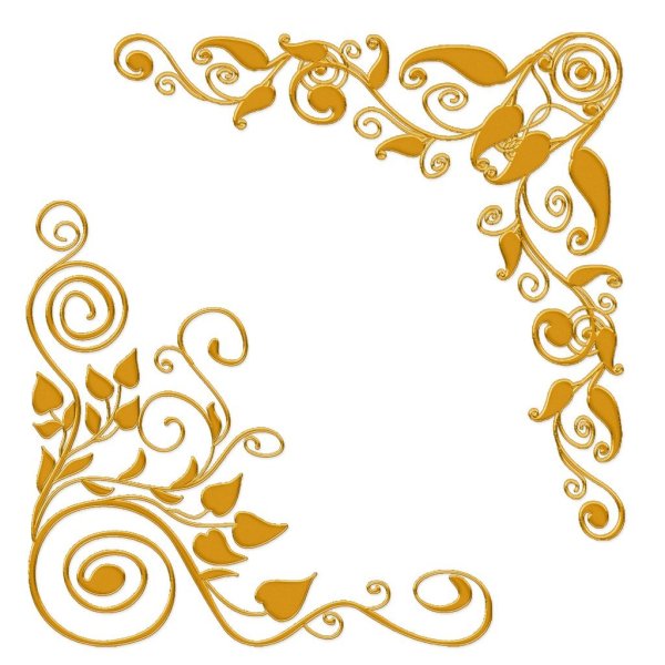 Орнамент угловой золото