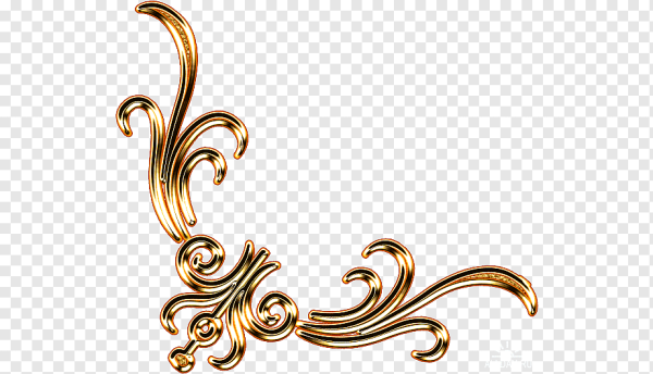 Золотые вензеля уголки