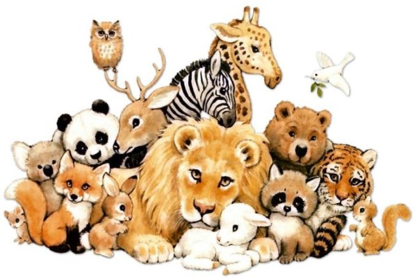 Много животных на одной картинке