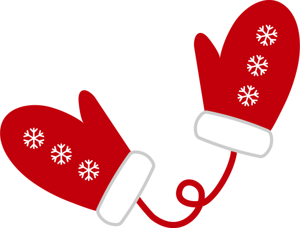 Варежки на белом фоне