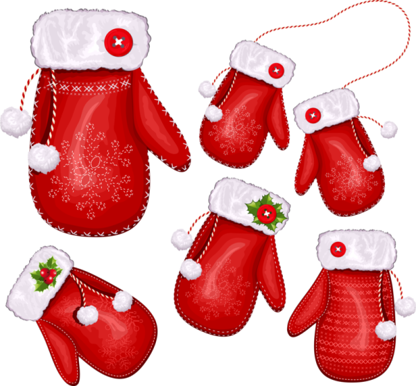 Новогодние варежки вектор
