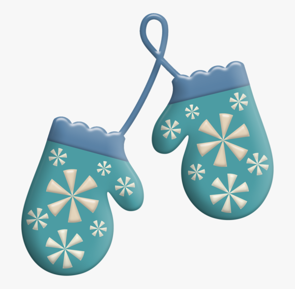 Варежки на белом фоне