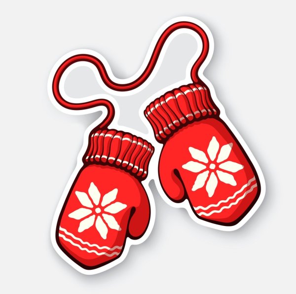 Варежки детские векторные