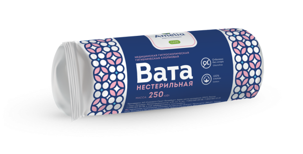 Вата гигроскопическая нестерильная 250г Лейко
