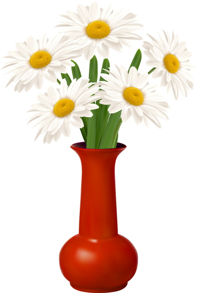 Ваза с ромашками