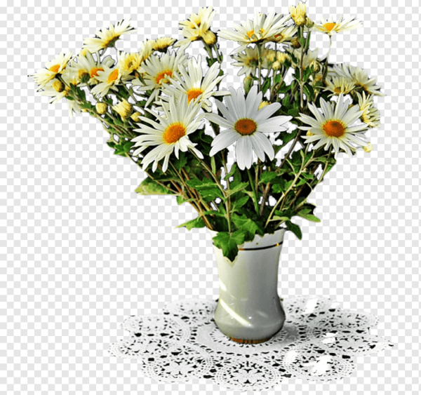 Ваза с цветами ромашки