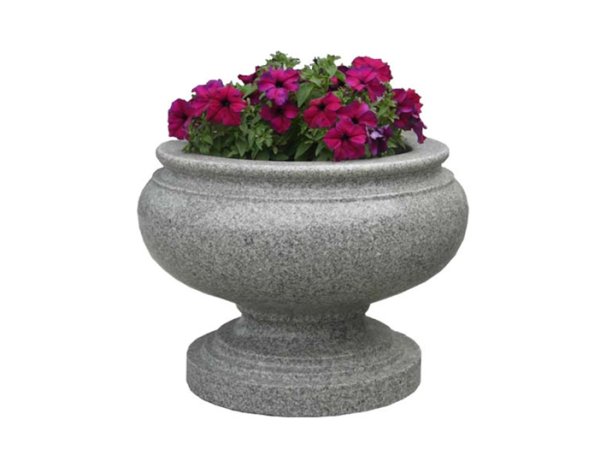 Вазон каменный цветок