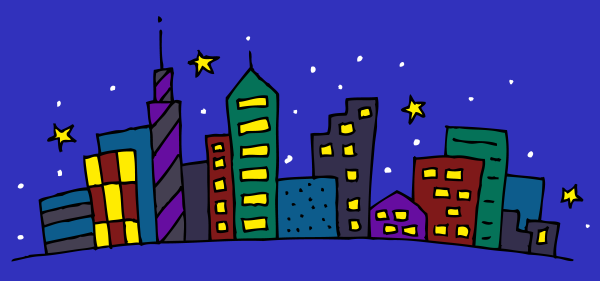 Рисование город вечером в подготовительной группе