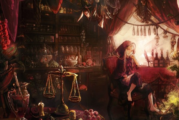 Дом ведьмы внутри