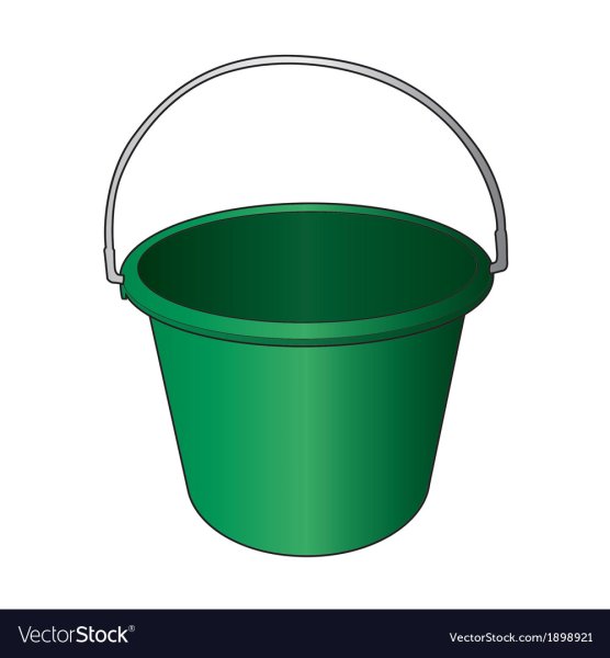 Зеленое ведерко мультяшное