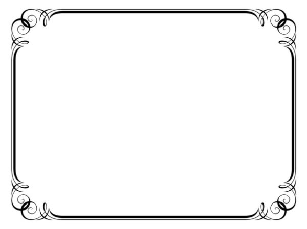 Рамка черно белая горизонтальная