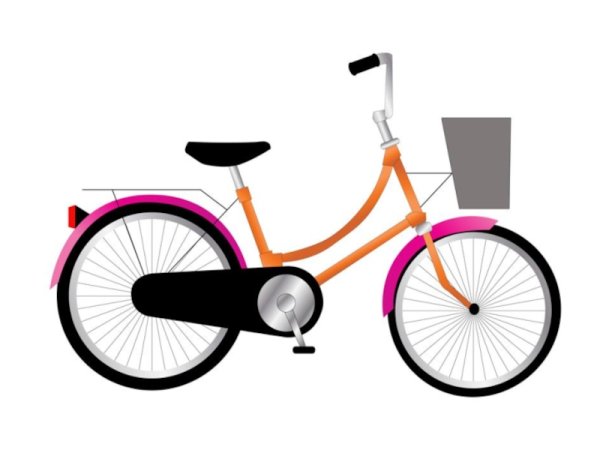 Велосипед на прозрачном фоне