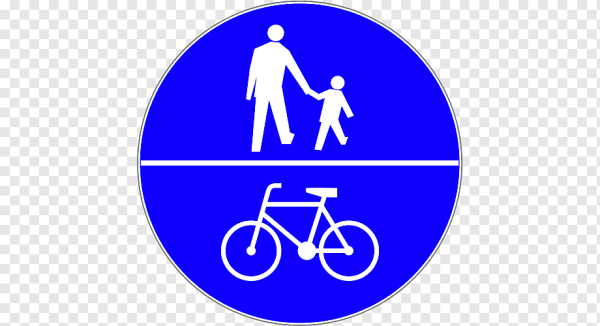 Знак пешеход и велосипед