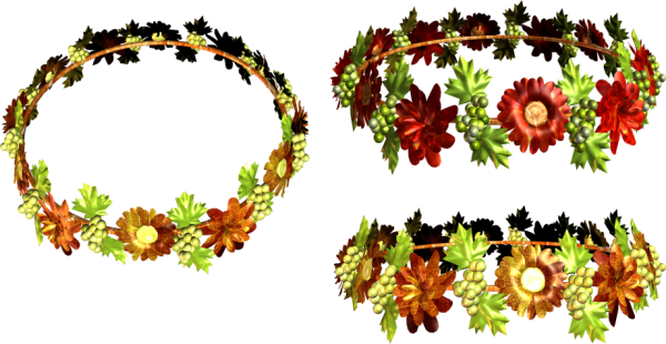 Кленовый венок спереди