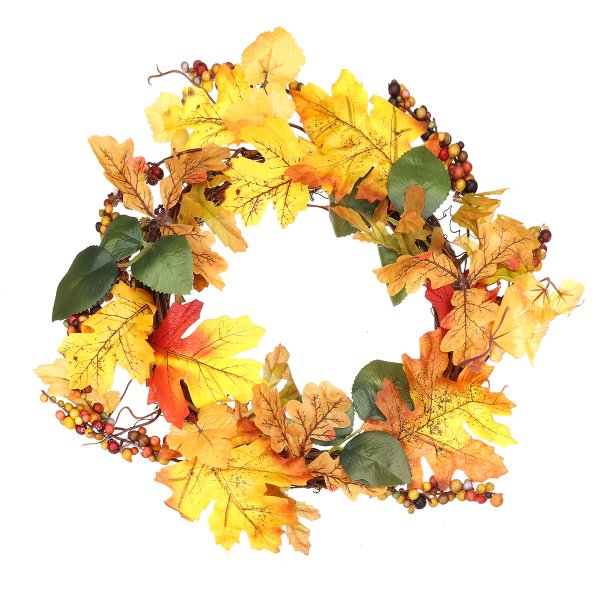 Венок из осенних листьев
