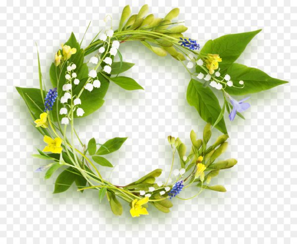 Венок из весенних цветов