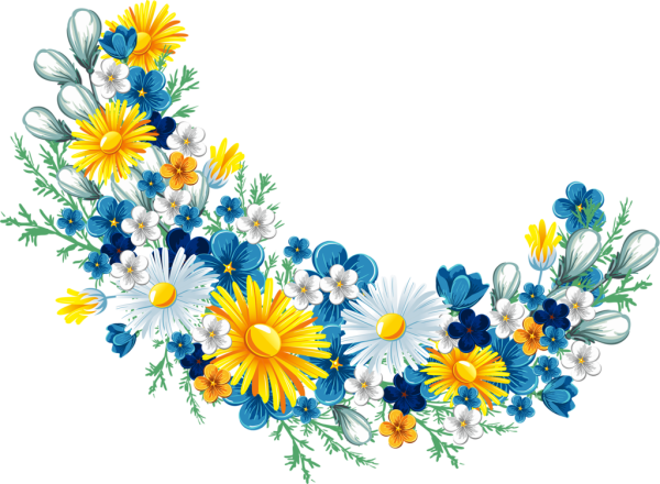 Орнамент из полевых цветов