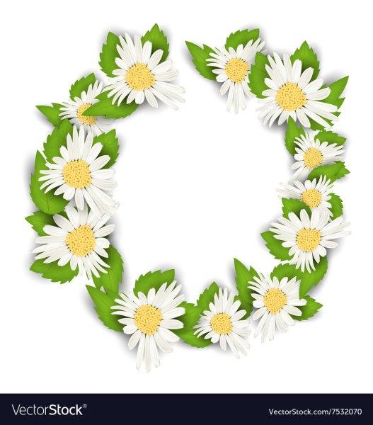 Фоторамка круглая с ромашками