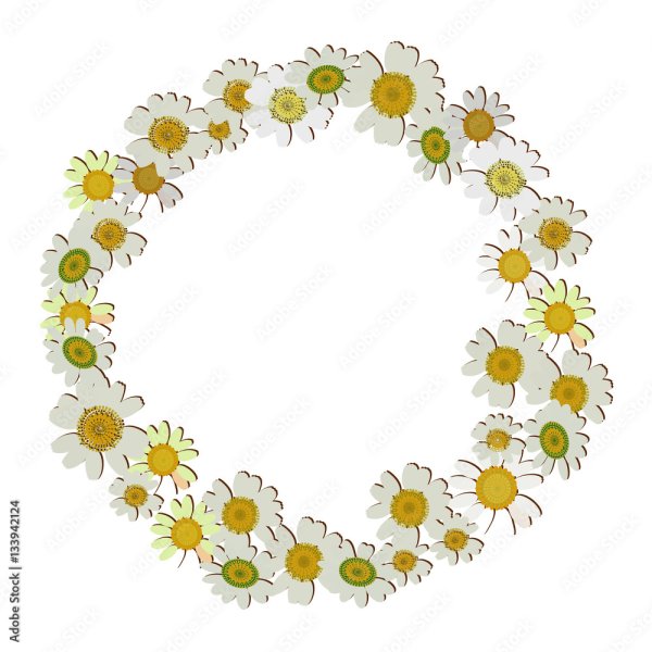 Венок из ромашек арт