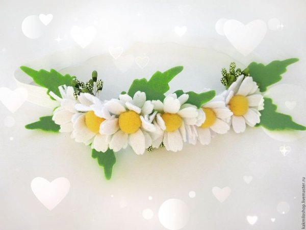 Веночек из ромашек на голову