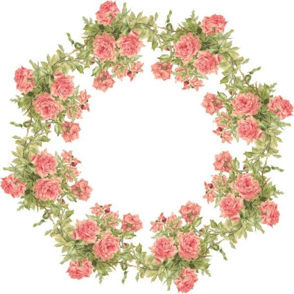Круглый венок из цветов