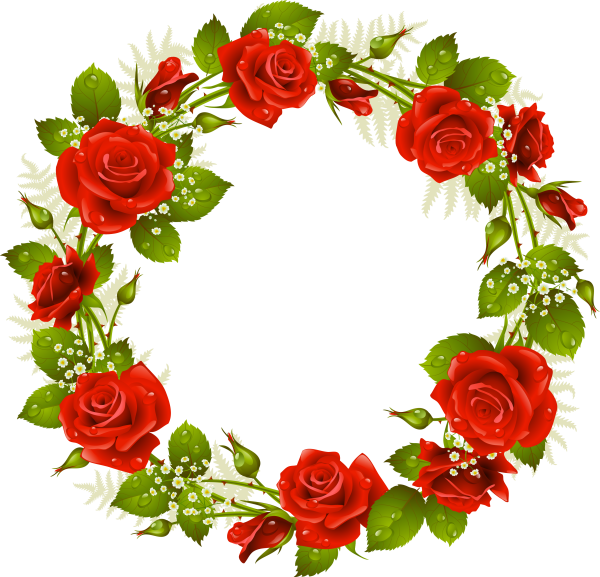 Круглая рамка цветы