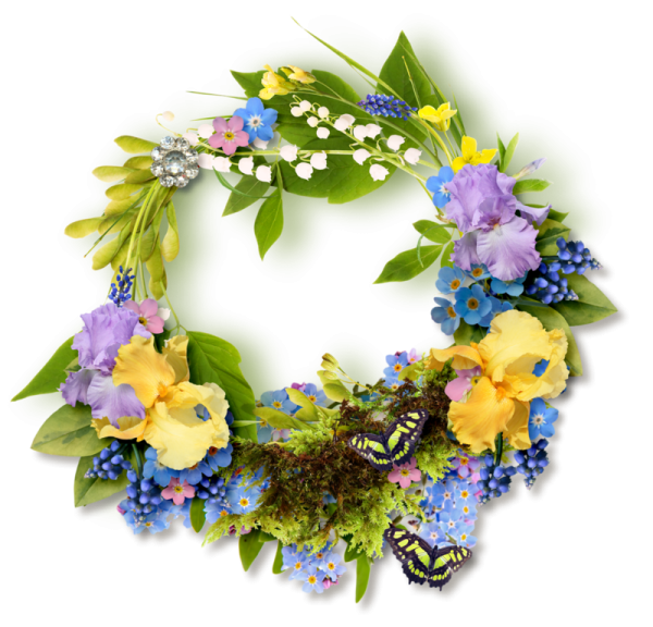 Весенний цветочный венок
