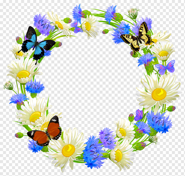 Венок с полевыми цветами