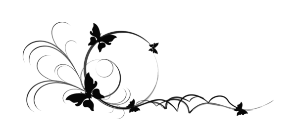 Вензеля цветы на прозрачном фоне