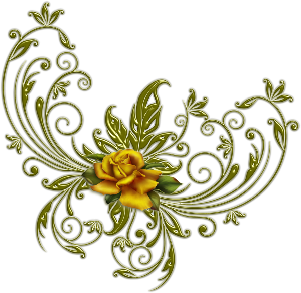 Вензель цветочный угловой