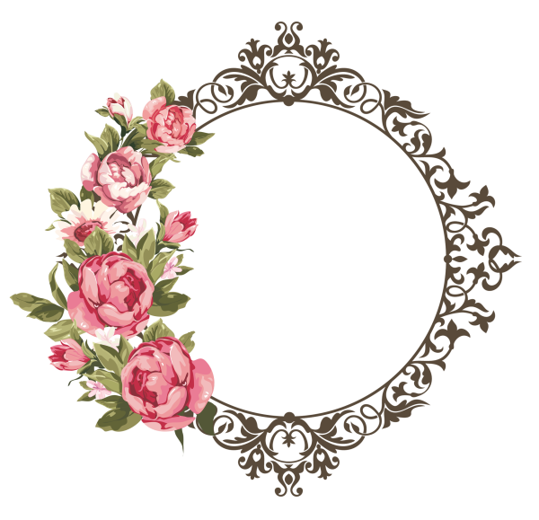 Круглые Винтажные рамки