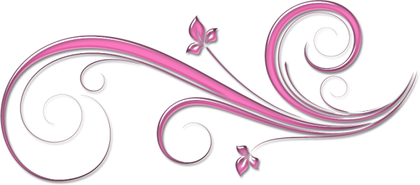 Розовый орнамент на прозрачном фоне