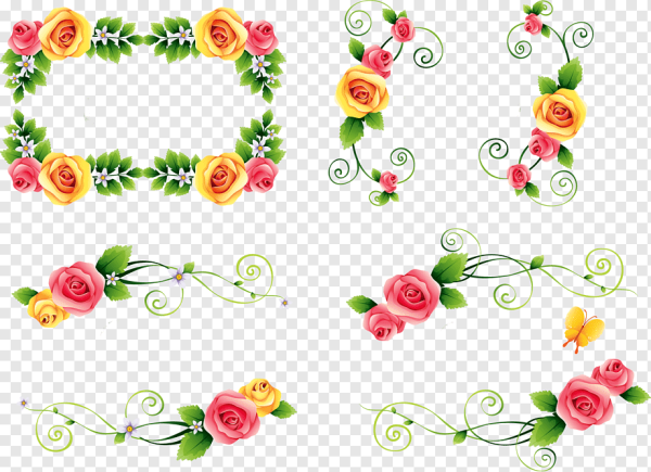 Завитушки с цветами